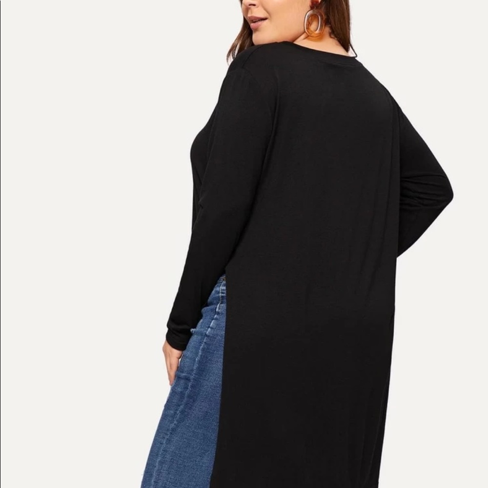 Plus Dip Hem Slit Side Tunic - Picture 3 of 6